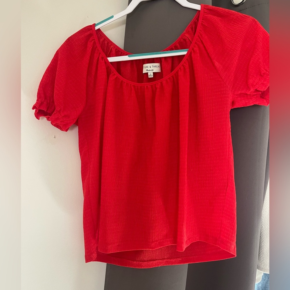 Madewell Thread & Texture Red Top
